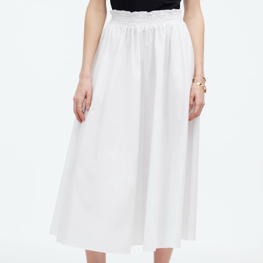 Madewell White Midi Skirt